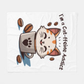 Ich bin ein Katzen-Liebling Fleecedecke (Vorderseite (Horizontal))