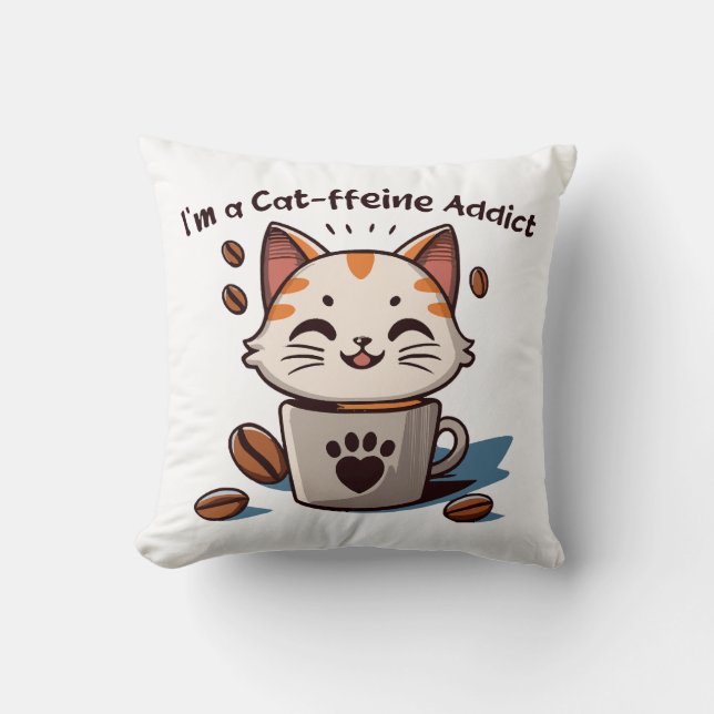 Ich bin ein Katzen-Liebling Kissen (Vorderseite)