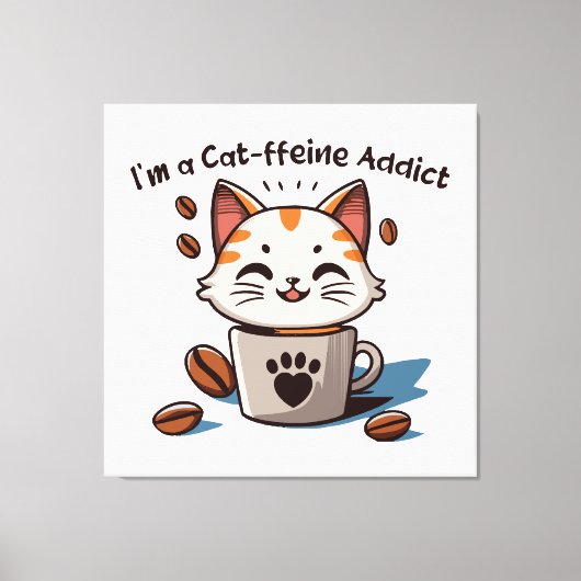 Ich bin ein Katzen-Liebling Leinwanddruck (Vorderseite)