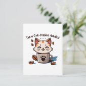 Ich bin ein Katzen-Liebling Postkarte (Stehend Vorderseite)
