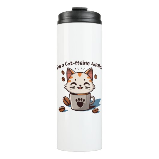 Ich bin ein Katzen-Liebling Thermosbecher (Vorderseite)
