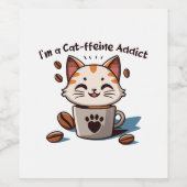 Ich bin ein Katzen-Liebling Weinetikett (Einzelnes Label)