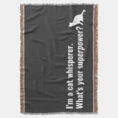 Ich bin ein Katzenflüster Was ist dein Supermacht- Decke (Vorderseite Vertikal)