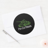 Ich bin ein Katzenmann Panzer Tiger Panzer Panzerm Runder Aufkleber (Umschlag)