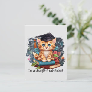 Ich bin ein Katzenstudent Postkarte