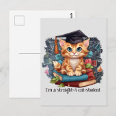 Ich bin ein Katzenstudent Postkarte (Vorne/Hinten)