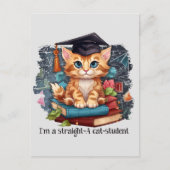 Ich bin ein Katzenstudent Postkarte (Vorderseite)