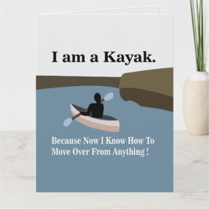 Ich bin ein Kayak Kanu Fahren Kayaking Gruß Karte