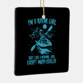 Ich bin ein Kayak-Mädchen Keramikornament (Rechts)