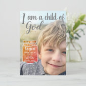 Ich bin ein Kind der guten Taufe Einladung (Stehend Vorderseite)