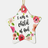 Ich bin ein Kind des Gott-Blumeneinzelteils Keramik Ornament (Links)