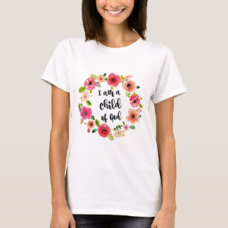 Ich bin ein Kind des Gott-Blumeneinzelteils T-Shirt