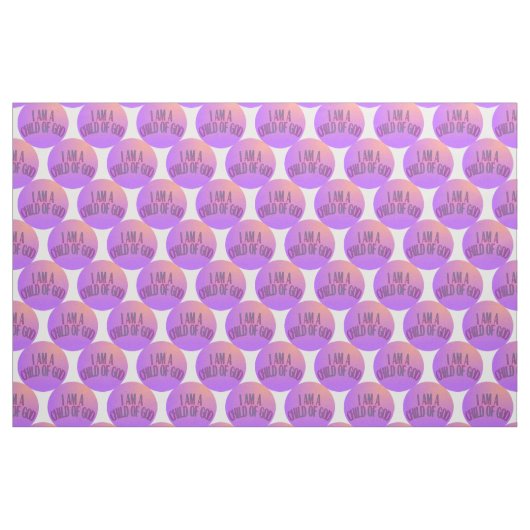Ich bin ein Kind des Gott-lila punktierten Gewebes Stoff (Fat Quarter (45,7 x 55,9 cm))
