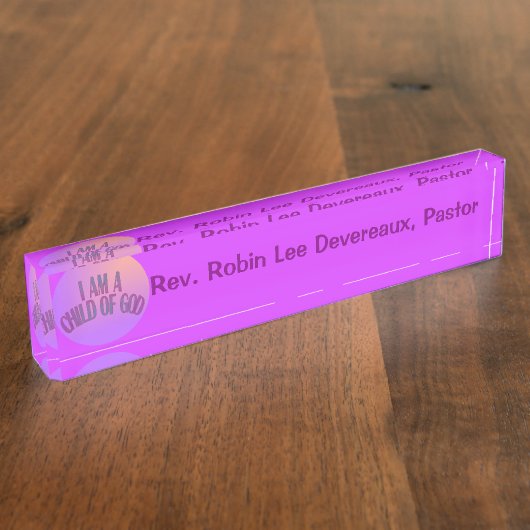 Ich bin ein Kind des Namensplakette (Seite)