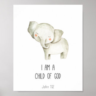 Ich bin ein Kind Gottes Bibelverse Poster