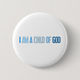 ICH BIN EIN KIND GOTTES BLAU BUTTON