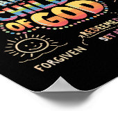 Ich bin ein Kind Gottes Christlichen Retro Jesus F Poster (Ecke)