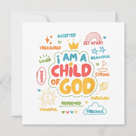 Ich bin ein Kind Gottes Christlicher Retro Jesus F (Rückseite)