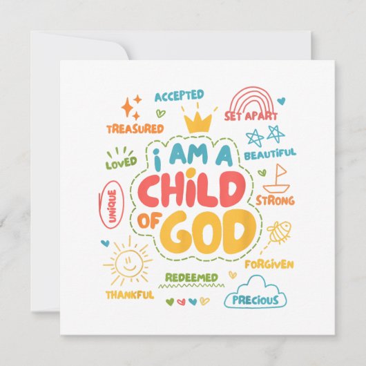 Ich bin ein Kind Gottes Christlicher Retro Jesus F (Vorderseite)