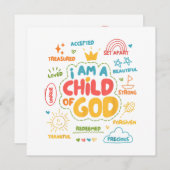 Ich bin ein Kind Gottes Christlicher Retro Jesus F Einladung (Vorne/Hinten)