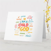 Ich bin ein Kind Gottes Christlicher Retro Jesus F Karte (Gelbe Blume)