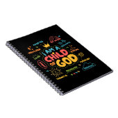 Ich bin ein Kind Gottes Christlicher Retro Jesus F Notizblock (Rechte Seite)