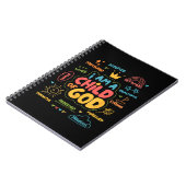 Ich bin ein Kind Gottes Christlicher Retro Jesus F Notizblock (Linke Seite)