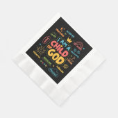Ich bin ein Kind Gottes Christlicher Retro Jesus F Serviette (Ecke)