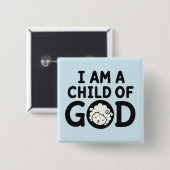 ICH BIN EIN KIND GOTTES | Christliches Babyshower- Button (Vorne & Hinten)