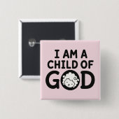 ICH BIN EIN KIND GOTTES | Christliches Babyshower- Button (Vorne & Hinten)