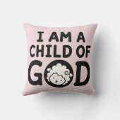 ICH BIN EIN KIND GOTTES | Christliches Babyshower- Kissen (Rückseite)