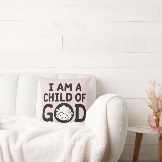 ICH BIN EIN KIND GOTTES | Christliches Babyshower- Kissen (Liege)