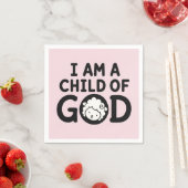ICH BIN EIN KIND GOTTES | Christliches Geschenk zu Serviette (Beispiel)