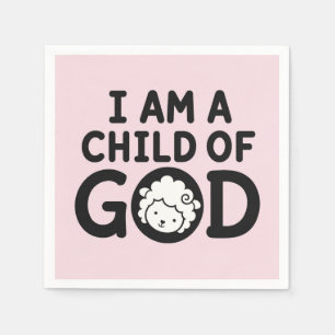 ICH BIN EIN KIND GOTTES   Christliches Geschenk zu Serviette