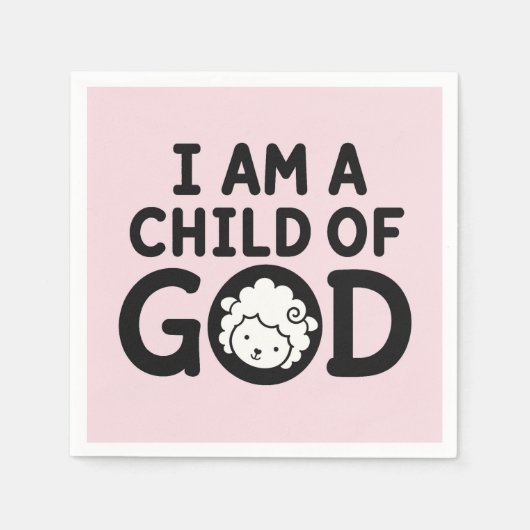 ICH BIN EIN KIND GOTTES | Christliches Geschenk zu Serviette (Vorderseite)