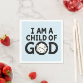ICH BIN EIN KIND GOTTES | Christliches Geschenk zu Serviette (Beispiel)