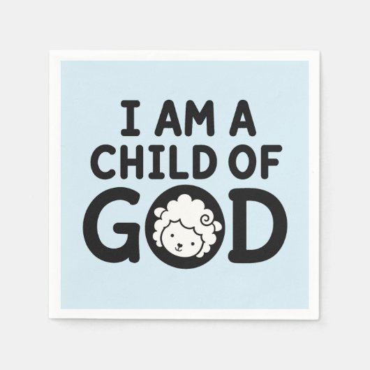 ICH BIN EIN KIND GOTTES | Christliches Geschenk zu Serviette (Vorderseite)