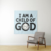 ICH BIN EIN KIND GOTTES | Christliches Geschenk zu Wandteppich (Beispiel)