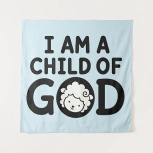 ICH BIN EIN KIND GOTTES   Christliches Geschenk zu Wandteppich