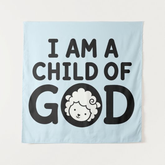 ICH BIN EIN KIND GOTTES | Christliches Geschenk zu Wandteppich (Vorderseite)