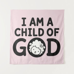 ICH BIN EIN KIND GOTTES   Christliches Geschenk zu Wandteppich