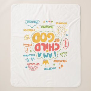 Ich bin ein Kind Gottes Christliches Retro-Jesus-G Sherpadecke