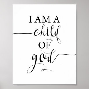 Ich bin ein Kind Gottes drucken Poster
