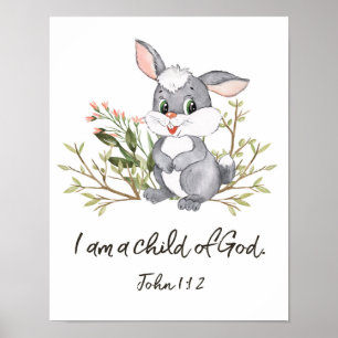 Ich bin ein Kind Gottes, ein Kind der Bibel Verse, Poster