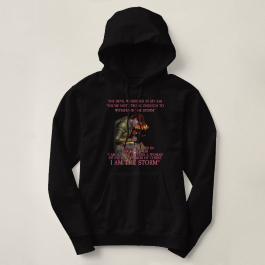 Ich bin ein Kind Gottes, eine Frau des Glaubens, e Hoodie (Design vorne)