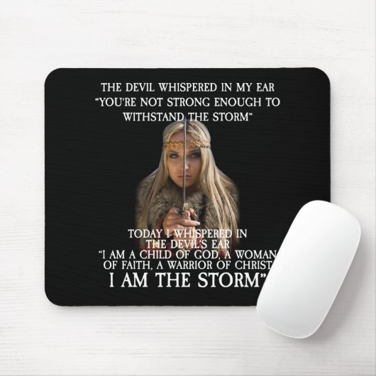 Ich bin ein Kind Gottes, ich BIN DER STORM Mousepad (Mit Mouse)