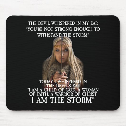 Ich bin ein Kind Gottes, ich BIN DER STORM Mousepad (Vorne)