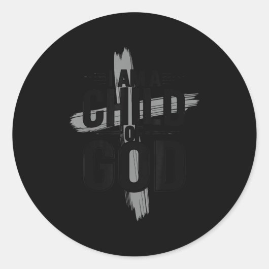 Ich bin ein Kind Gottes Niedlichen Christlichen Te Runder Aufkleber (Vorderseite)