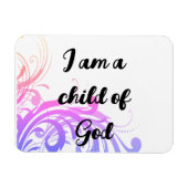 Ich bin ein Kind Gottes Pastel Geblüht Magnet (Horizontal)