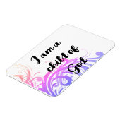 Ich bin ein Kind Gottes Pastel Geblüht Magnet (Linke Seite)